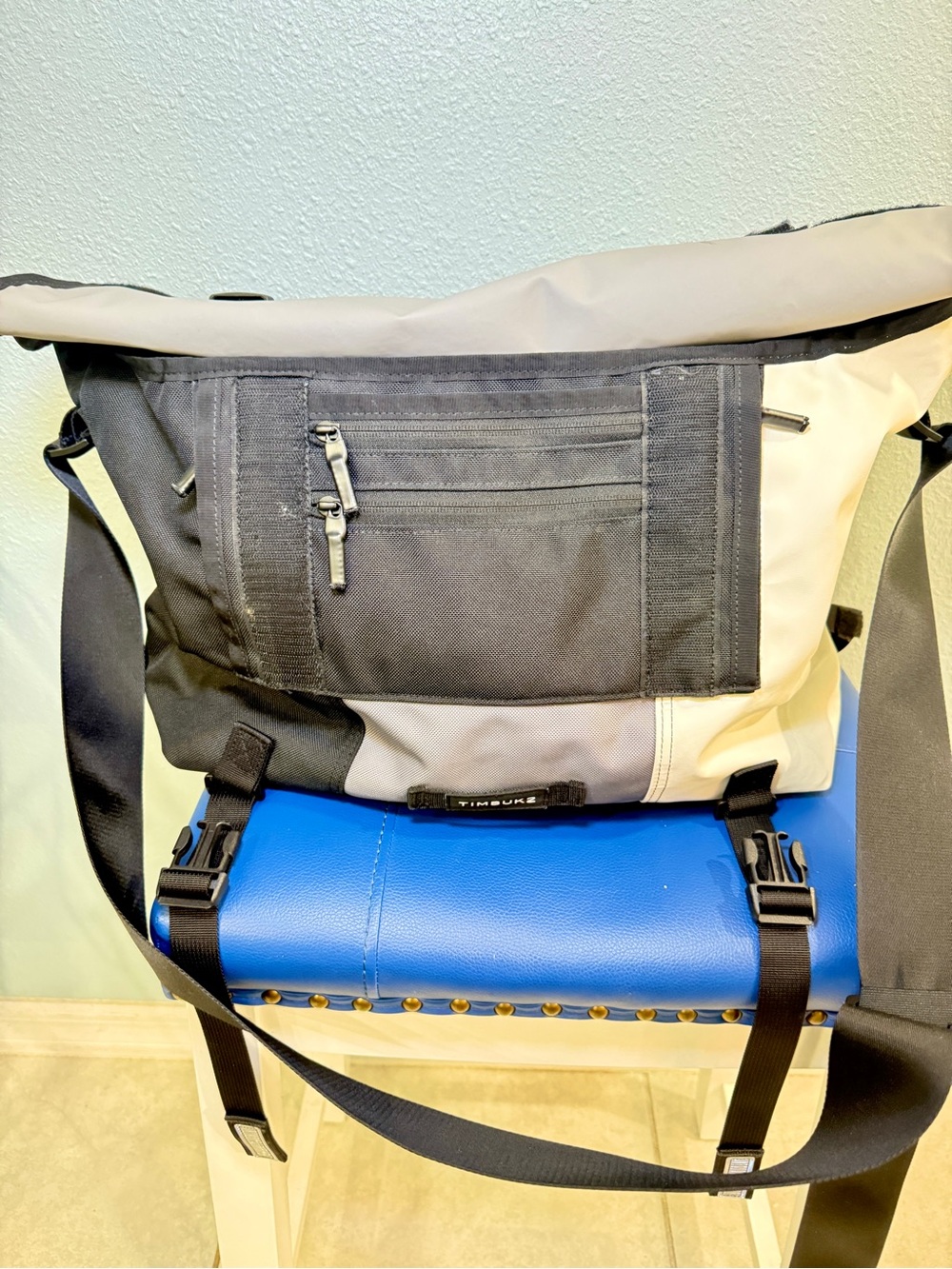 Custom Timbuk2 Waterproof Messenger Bag | Gray/Black/White - Picture 3 of 3